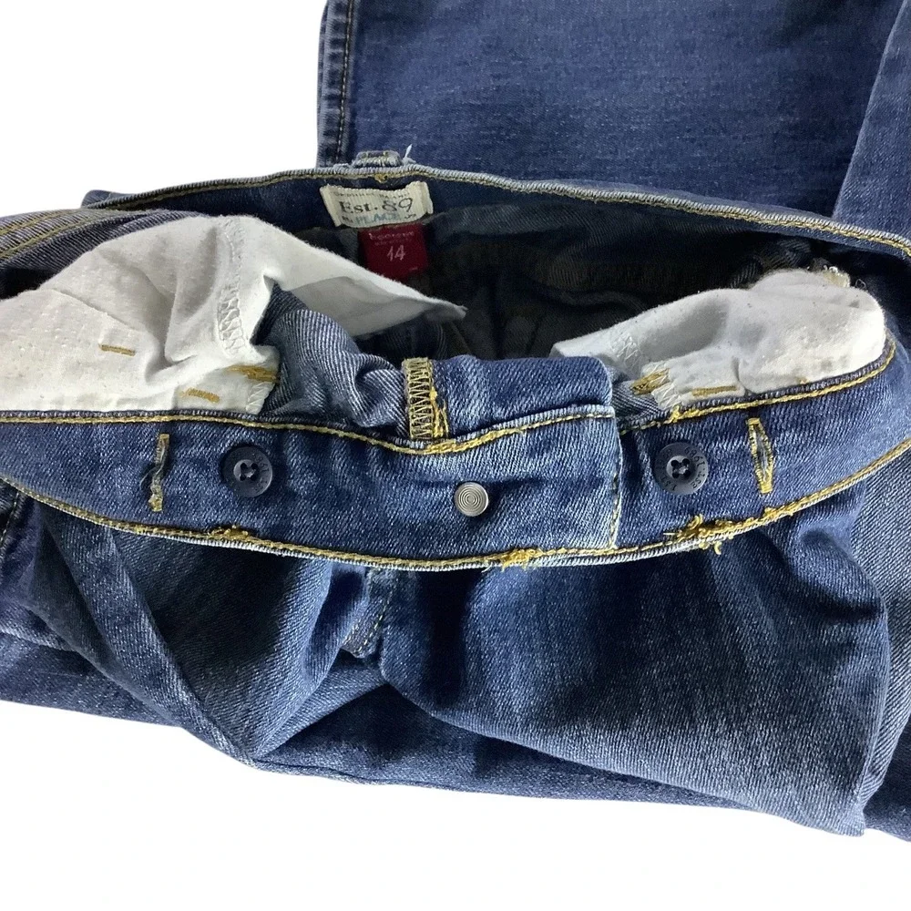 Est 89 Place Girls Bootcut Stretch Denim Jeans Blue Size 14 5 Pocket Style‎